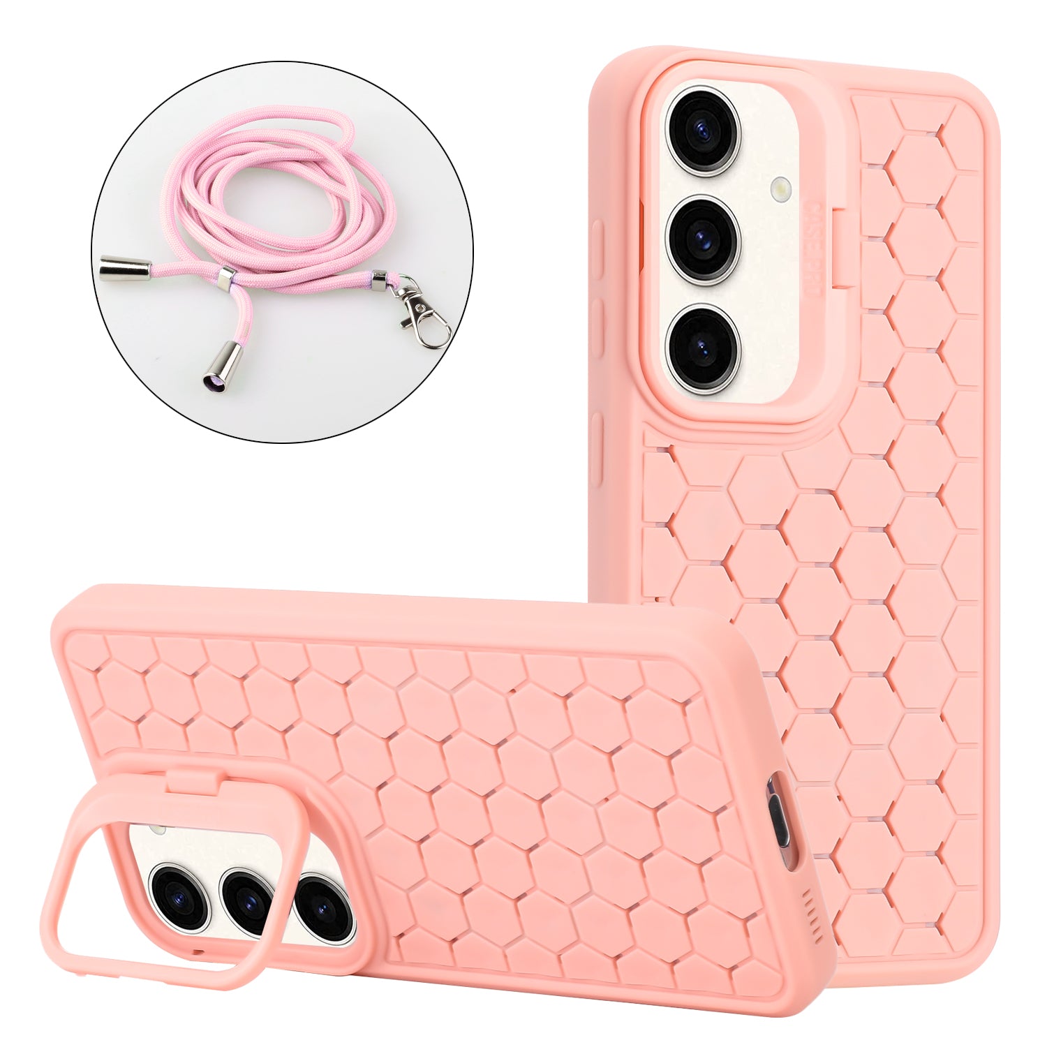 For Samsung Galaxy A55 5G Case Kickstand Magnetic TPU Phone Cover with Lanyard Heat Dissipation For Samsung Galaxy A55 5G Case Kickstand Magnetic TPU Phone Cover with Lanyard Heat Dissipation